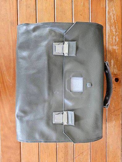 Vintage Swiss Army Military Issued Heavy Duty Tri-fold Document Bag or Messanger Bag Collectable Militaria