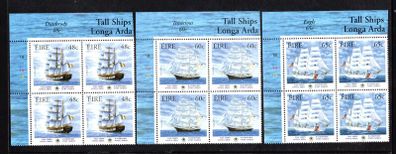 2005 Ireland Cutty Sark: Tall Ships Race Commemorative Stamps Plate Blocks 1B1B1B1B Mint Never Hinged (MNH)