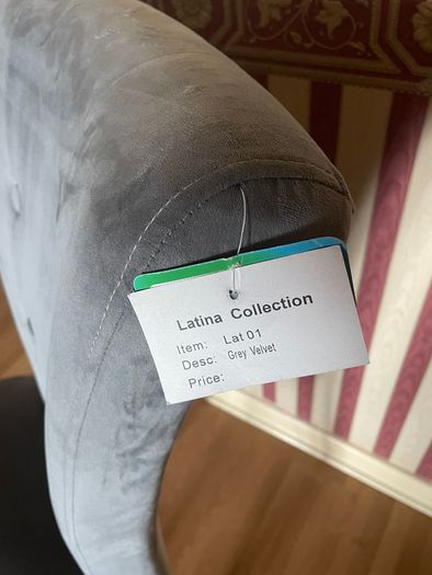 Chair Grey Velet (Brand New with Tags)