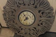 Wooden craved clock free postage