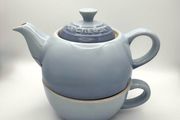 BNWT Le Creuset "Tea for One" Set in Coastal Blue
