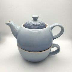 BNWT Le Creuset "Tea for One" Set in Coastal Blue