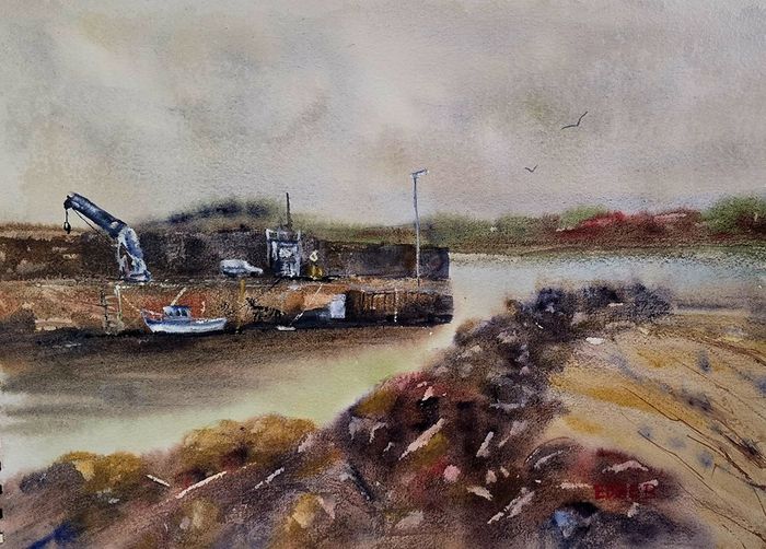 malin harbour watercolour