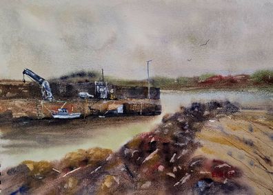 malin harbour watercolour