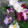 Elegant faux flowers grave arraignments Image 6
