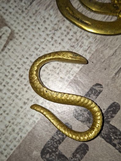 6 Beautiful Old Brass Ornaments Lizard Snail Frog Snake and 2 Horse Tackle Brass Postage Available,