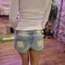Women's blue neon yellow Shorts XS-34 Image 10