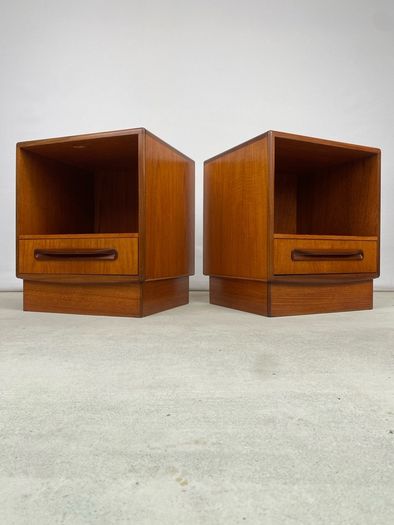 Pair of G Plan Bedside Tables / Cabinets