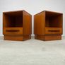 Vintage G Plan Mid Century Teak Bedside Tables / Cabinets Image 6