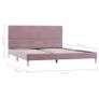 Bed Frame Pink Fabric 150x200 cm Image 7