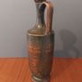 Amazing Vintage and Rare Solid Bronze or Copper Museum Quality Replica of a Greek Lekythos Vessel with a Lovely Patina of Verdigris Oxidisation Image 4