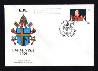 1979 Ireland Papal Visit of Ireland Commemorative Stamp P&T Addressed First Day Cover (FDC) with Drogheda Pictorial Cancel