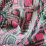 Vintage 1960s 1970s Dark Green & Pink abstract shift dress Dagger Collar size M/L  Postage included Image 10