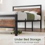 King Size Bed Frame with Wood Headboard Image 5