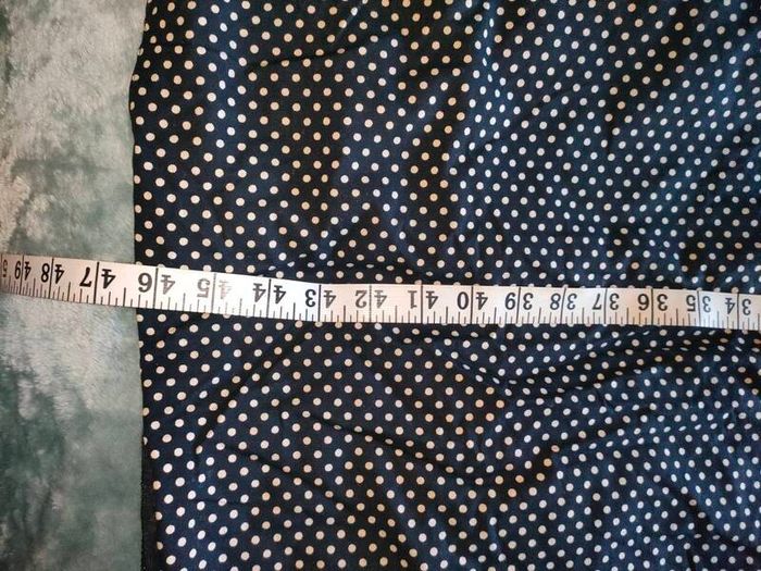 Vintage Betty Barclay Navy and cream polkadot midi dress
