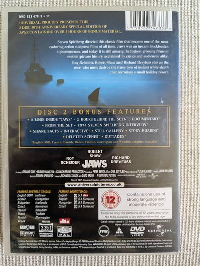 Jaws 30th Anniversary 2-Disc Special Edition DVD + Free iPhone Case
