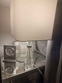 2 glass table lights