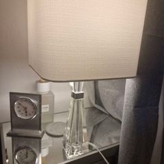 2 glass table lights