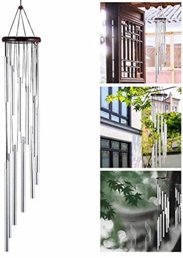 Wind Chimes Outdoor,Large Wind Chimes,36" Garden Chimes with 18 Aluminum Alloy Tubes and 3 S Hooks for Garden Patio Backyard Decor Gift etc (MULTIPLE COLOURS)