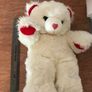 New Soft White Teddy with red paws Image 2