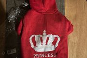 Brand new dog hoodie in red