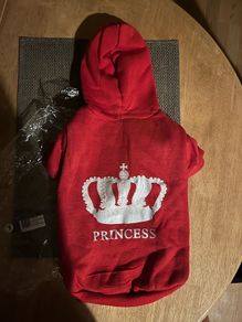 Brand new dog hoodie in red