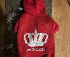 Brand new dog hoodie in red