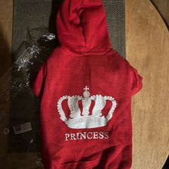 Brand new dog hoodie in red