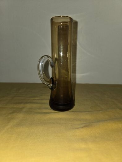 Vintage hand blown Amber Jug