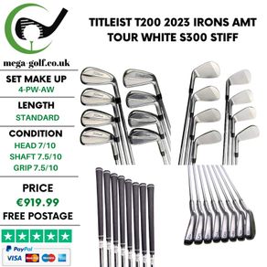 Titleist T200 2023 Irons / 4-Pw-Aw / Amt Tour White S300 Stiff