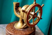 Mid-century nautical brass &amp; teak nutcracker