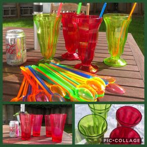 Sundae Glasses, spoons and glasses