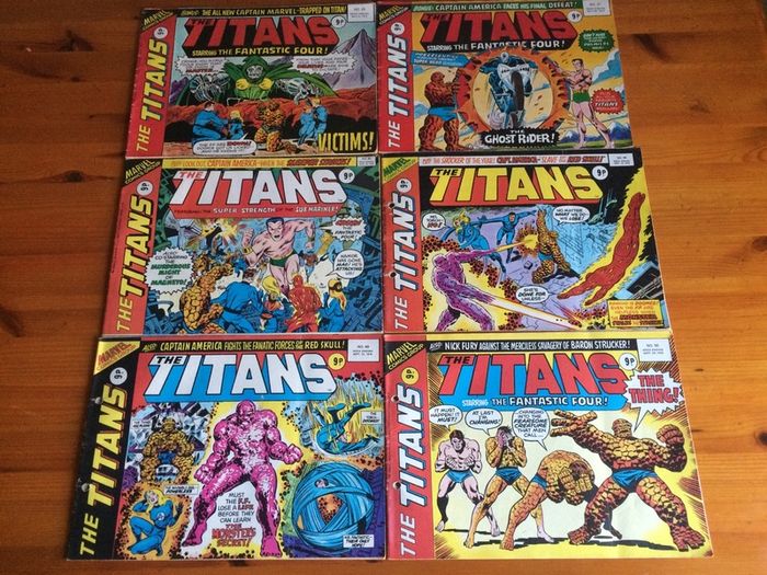 13 comics of 'The Titans' from 1976