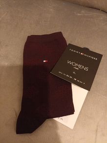 Tommy Hilfiger ladies socks burgundy