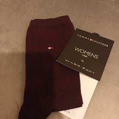 Tommy Hilfiger ladies socks burgundy
