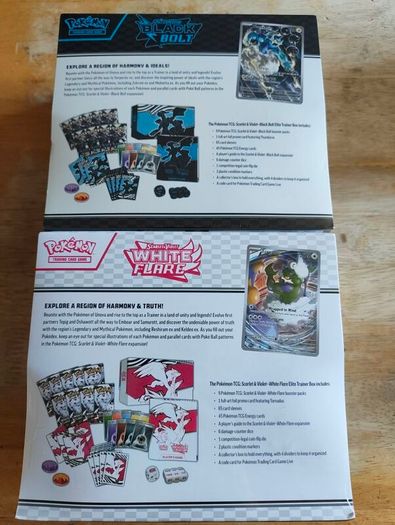 Pokemon Tcg Scarlet and Violet Black Bolt and White Flare Elite Trainer Box ETB
