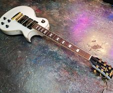 vintage brand les paul white and gold