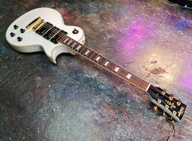 vintage brand les paul white and gold