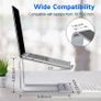 Laptop Stand for Desk, Metal Laptop Riser Holder, Removable Notebook Stand Ventilated Cooling Computer Riser Image 3