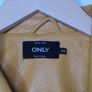 leather look biker jacket, yellow, size UK10 / EU38 Image 3
