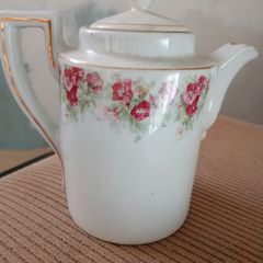Vintage Art Deco Style Floral Porcelain Coffee Pot
