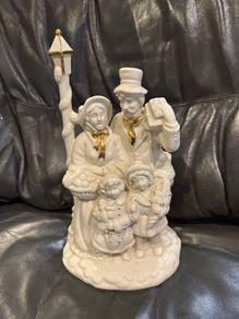 Centurion Collection Bisque Carolers "We wish you a Merry Christmas"