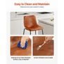 Bar Stool Set of 4, 65cm Counter Height Stools, Modern PU Leather Counter Barstool with Backrest, Metal Legs, Easy Assembly Armless Bar Chair, Island Barstool for Kitchen, Dining Room, Brown Image 4