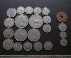 Rhodesia & (Rhodesia & Nyasaland) A Lot of 22 coins (1957-1976)