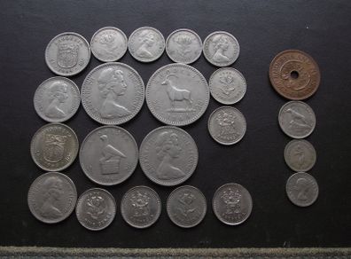 Rhodesia & (Rhodesia & Nyasaland) A Lot of 22 coins (1957-1976)