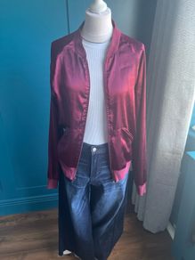 American Apparel burgundy bomber. Size S