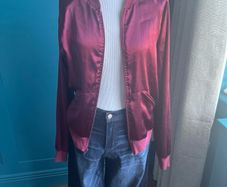 American Apparel burgundy bomber. Size S