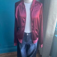 American Apparel burgundy bomber. Size S