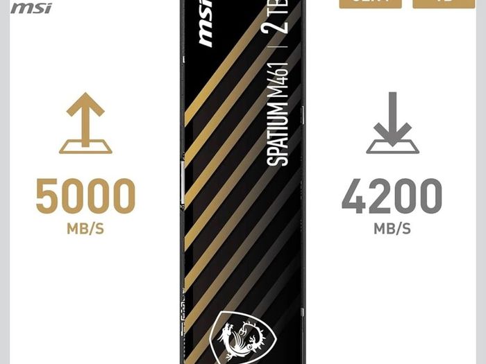 Msi Spatium M461 Ssd 2tb - Pcie 4.0 Nvme M.2 Internal Solid State Drive