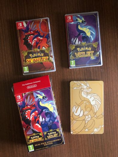 Pokemon Scarlet and Violet dual pack with Steelbook Nintendo Switch brand new unused
